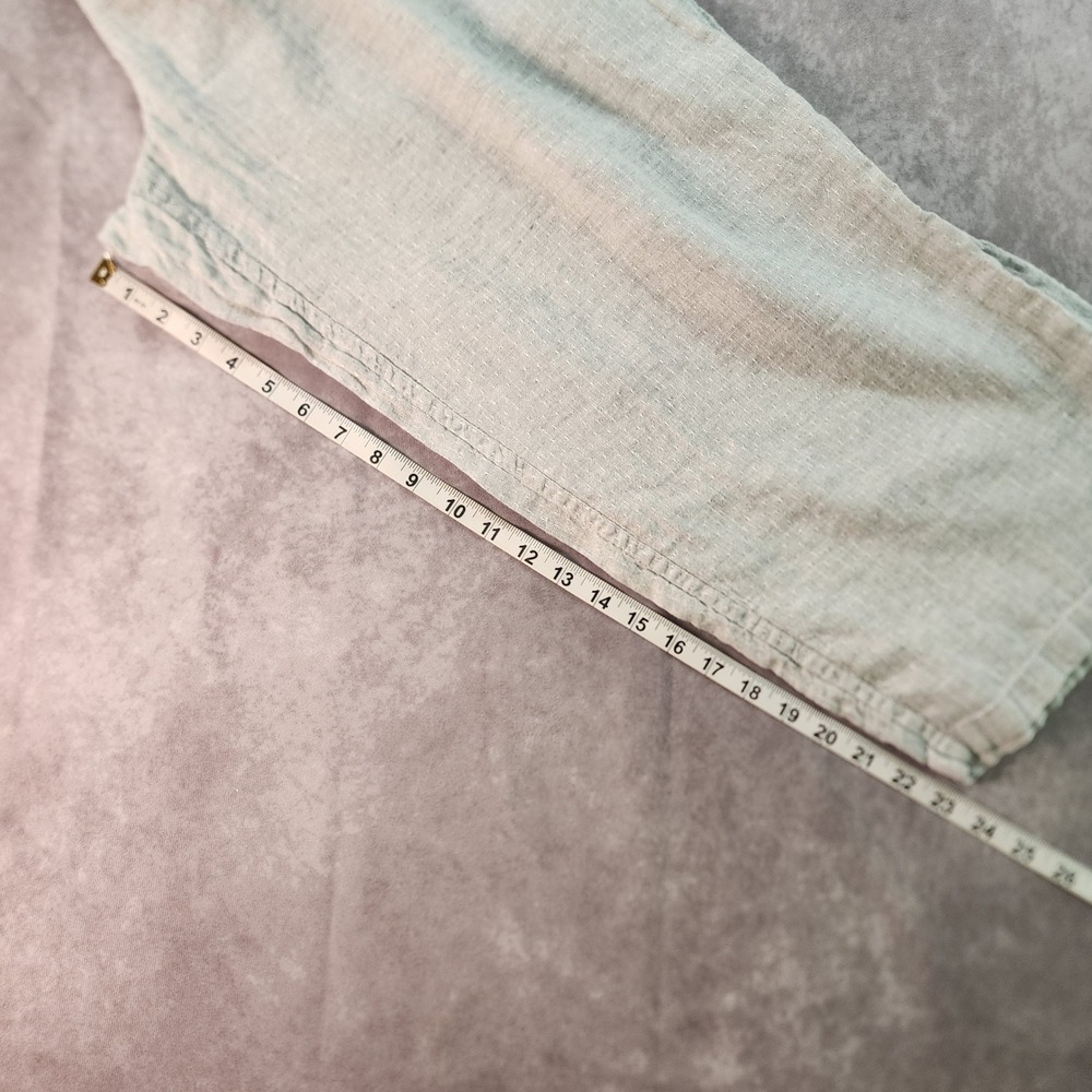 Flax Light Gray Linen Cropped Pants - Picture 4 of 5